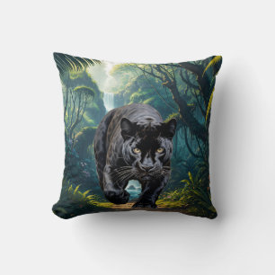 Almofada Pantera Negra na Selva