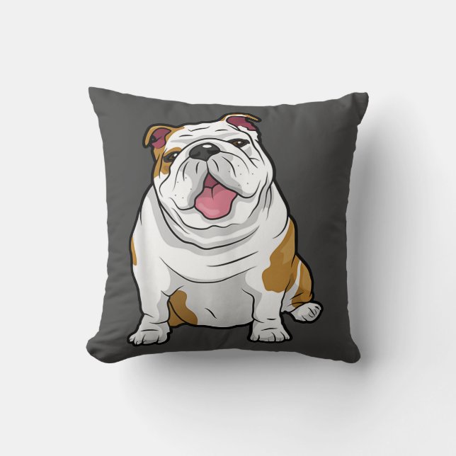 Almofada Pão Cão| Inglês Funny Bulldog Puppy Gift (Frente)