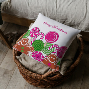 Almofada Pão-de-espécie cor-de-rosa na moda do Natal