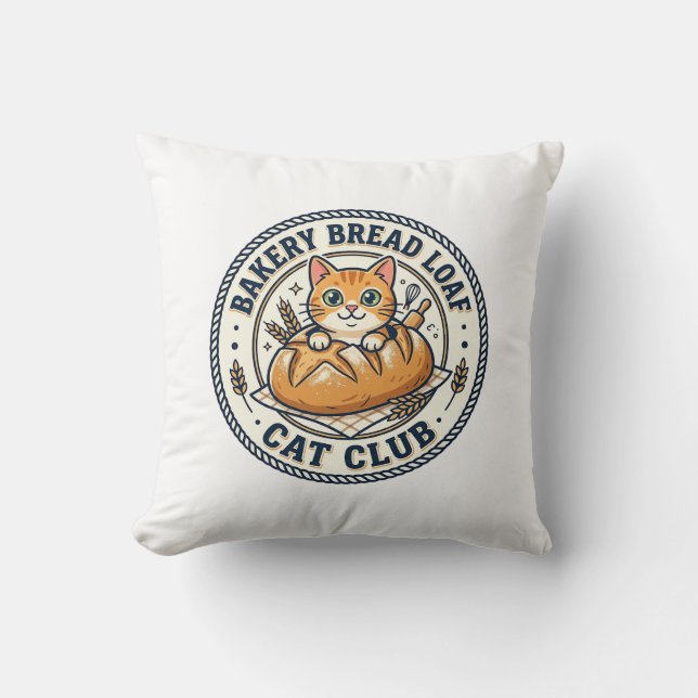 Almofada Pão de Padaria Gato Mãe Presente - Padaria B (Frente)