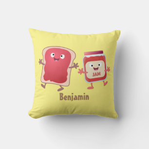 Almofada Pão e personagens de desenho animados de geleia e