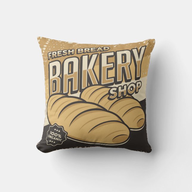 Almofada Pão fresco do Grunge Clássico da Imagem Retroativa (Frente)