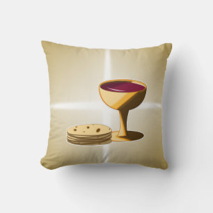 Almofada Pão sem fermento e vinho A última Páscoa de jantar