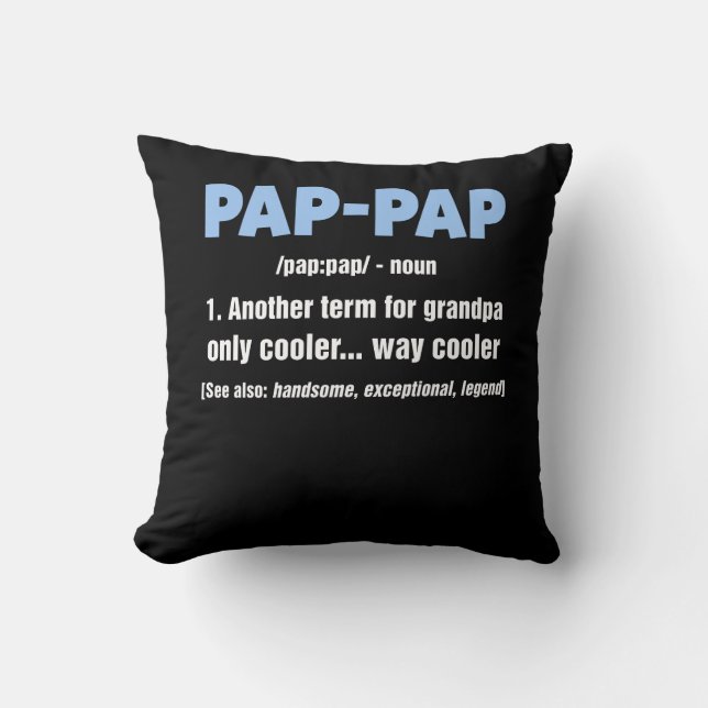 Almofada Pap Pap Presente Vovô Dia de os pais Pap-Pap Tee (Frente)