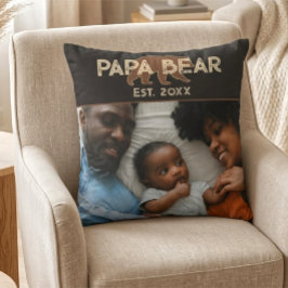 Almofada Papa Bear Father Year Established Photo Black