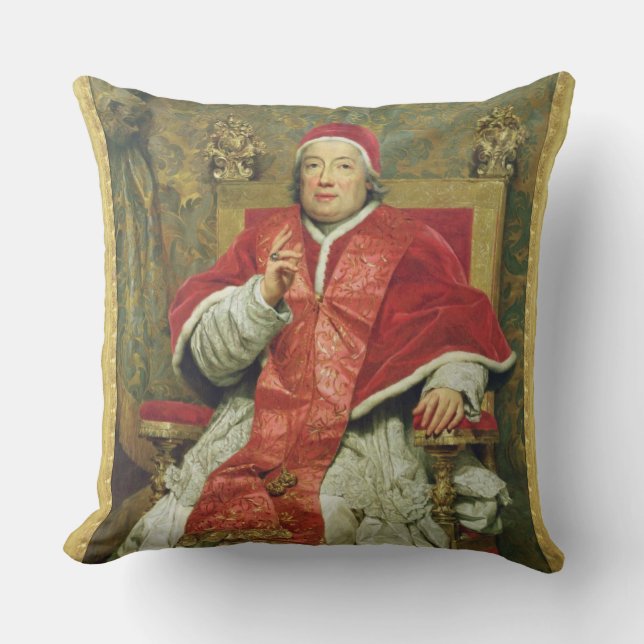 Almofada Papa Clemente XIII (1693-1769) (óleo em canvas) (Frente)
