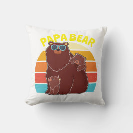 Almofada Papá Personalizado Urso Pai Crianças Nomes Vintage