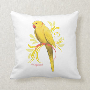Almofada Papagaio amarelo de Ringneck do indiano