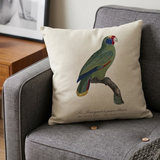 Almofada Papagaio-de-cauda-vermelha, Amazona Brasiliensis (Red-Tailed Parrot Amazon, Amazona Brasiliensis. Throw Pillow)