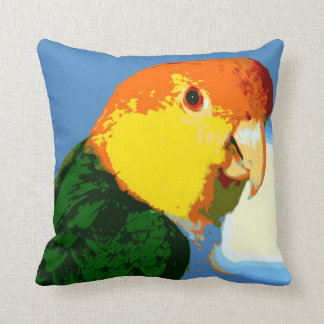 Almofada Papagaio inchado branco do Caique