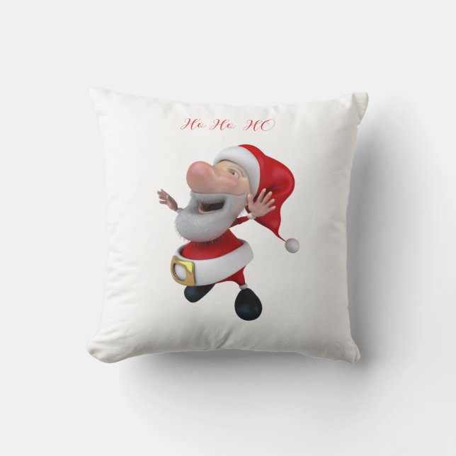 Almofada Papai Noel Alegre Ho Ho  (Frente)