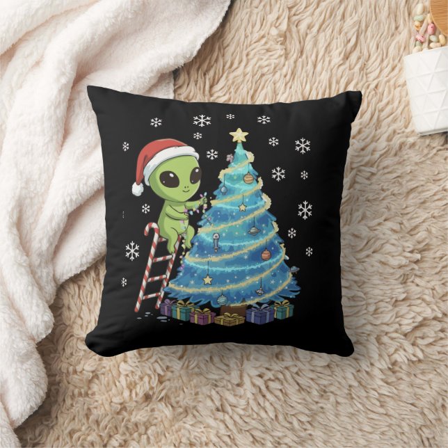 Almofada Papai Noel Alien Adorável e Divertido Decorando o  (Cobertor)
