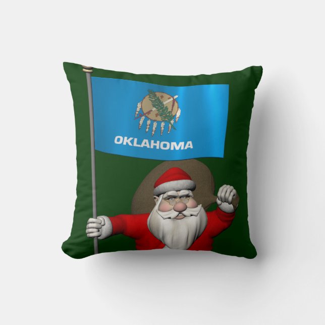 Almofada Papai Noel Com Alferes De Oklahoma (Frente)