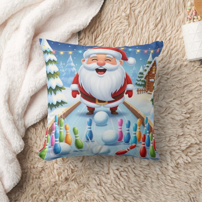 Almofada Papai Noel de Boliche Personalizado  (Cobertor)