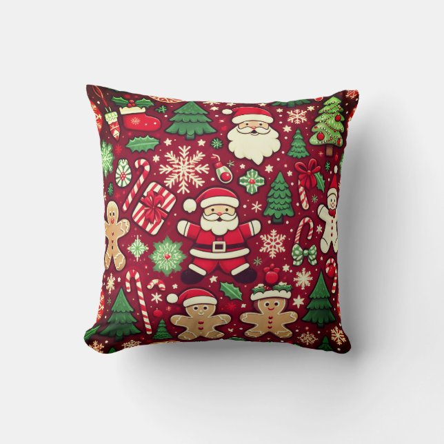 Almofada Papai Noel e Enfeites de natal (Frente)