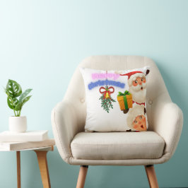 Almofada Papai Noel e Sra. Claus Bonito Natal Saudações