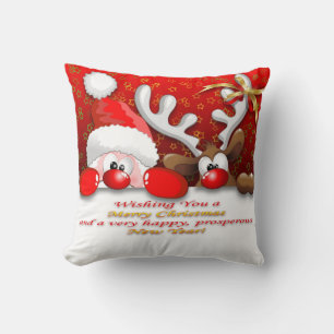 Almofada Papai noel e travesseiro engraçados dos desenhos