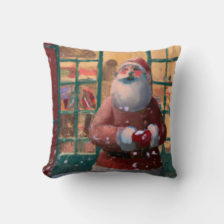 Almofada Papai Noel em frente à Arte AI do Compro Brinquedo