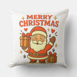 Almofada Papai Noel Fofo Arte de Natal – Feliz Natal