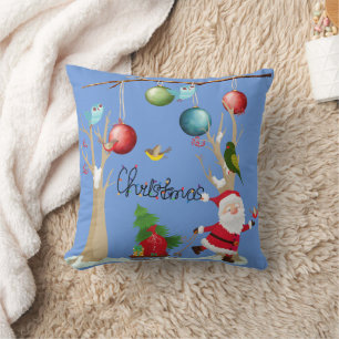 Almofada Papai Noel Natal Feliz Decorativo