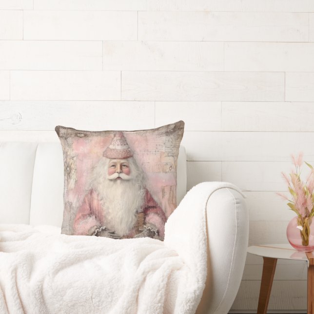 Almofada Papai Noel Rosa Antigo (Sofá)