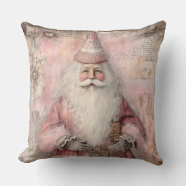 Almofada Papai Noel Rosa Antigo