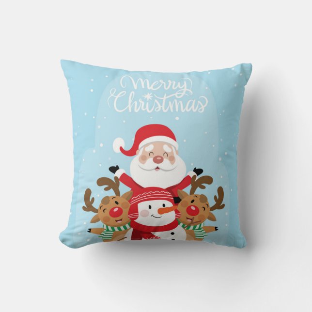 Almofada Papai Noel, veado e bonitão (Frente)