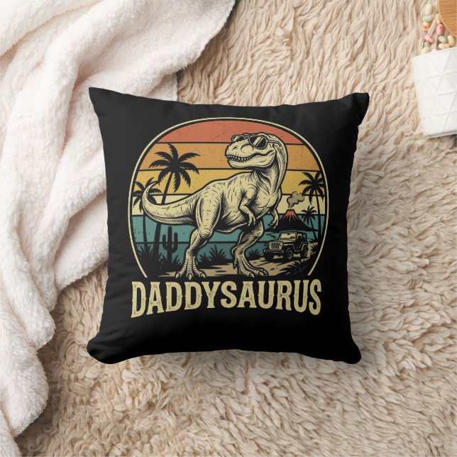Almofada Papai Trex Dinossauro Daddysaurus Retro Dia dos Pa (Cobertor)