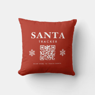 Almofada Papais noeis de código QR de Natal Vermelho