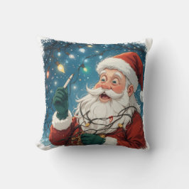 Almofada Papais noeis de Design de Natal com luzes