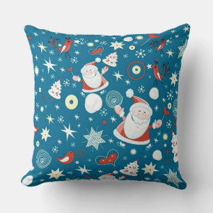 Almofada Papais noeis de Natal bonitos Travesseiro decorati