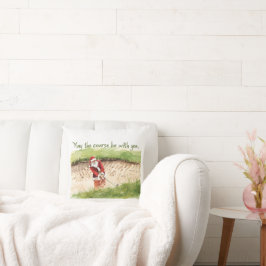 Almofada Papais noeis de Natal de Golf Que o curso esteja c