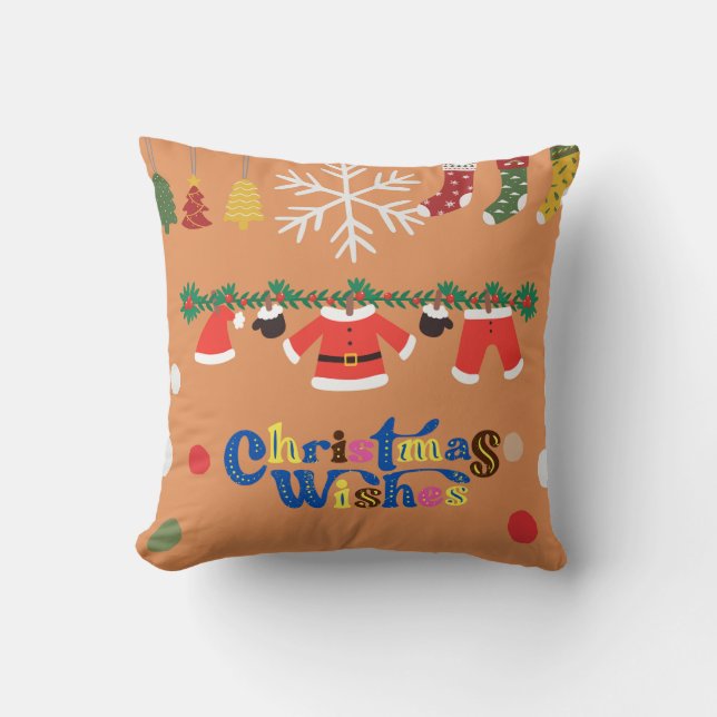 Almofada papais noeis de natal felizes (Frente)