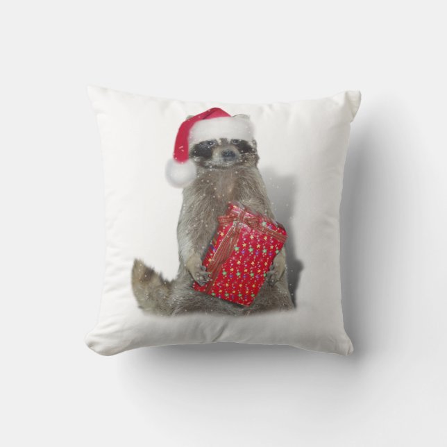 Almofada Papais noeis de Natal Raccoon Bandit (Frente)