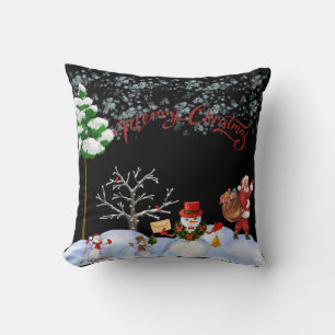 Almofada Papais noeis decorativos de Feliz Natal