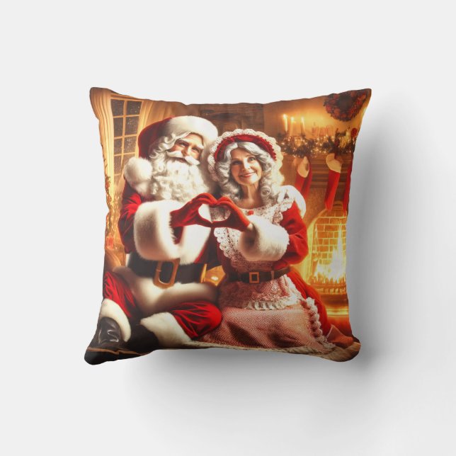 Almofada Papais noeis e Sra. Claus (Verso)