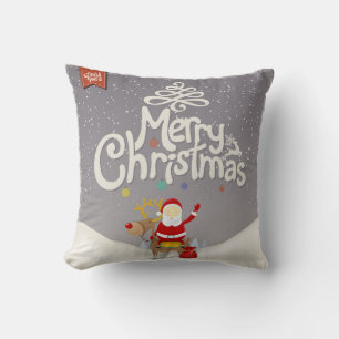 Almofada Papais noeis e Travesseiro de Natal para Reindeer