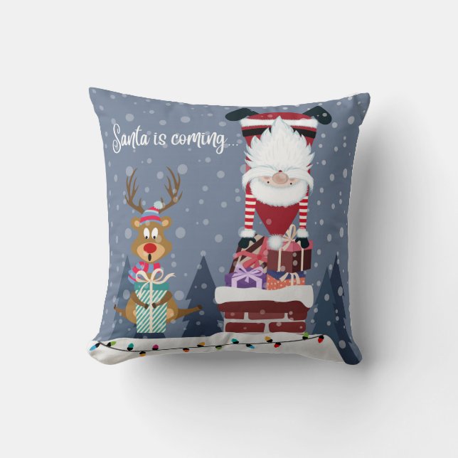 Almofada Papais noeis estão chegando (Frente)