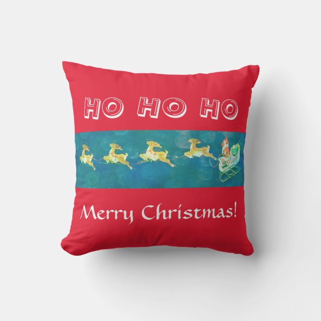 Almofada Papais noeis Sleigh (Frente)