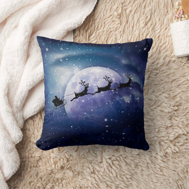 Almofada Papais noeis Sleigh | Fantasy Galaxy Night Sky (Cobertor)