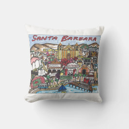 Almofada Papais noeis Travesseiro decorativo de Mapa Barbar