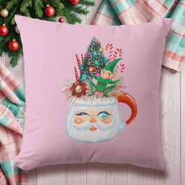 Almofada Papais noeis Vintage Travesseiro decorativo Rosa M