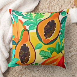 Almofada Papaya Pop Art tropical