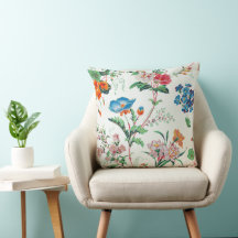 Papel de parede antigo floral França 1830