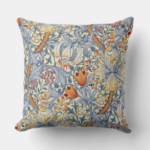 Almofada Papel de parede Vitoriano Gold Lily de William Mor