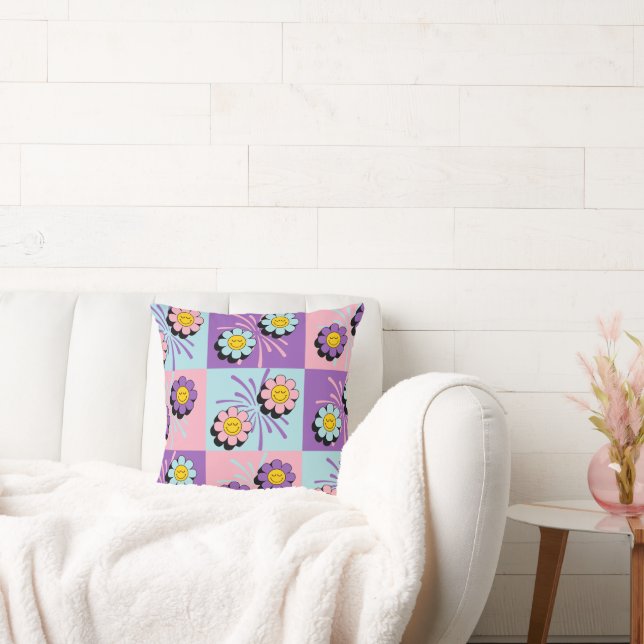 Almofada Papel de Wrapap Birthday de Energia de Flor Smiley (Sofá)