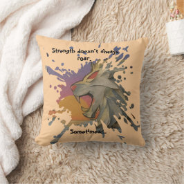 Almofada Papercut Lion & Ocean Sunrise Throw Pillow