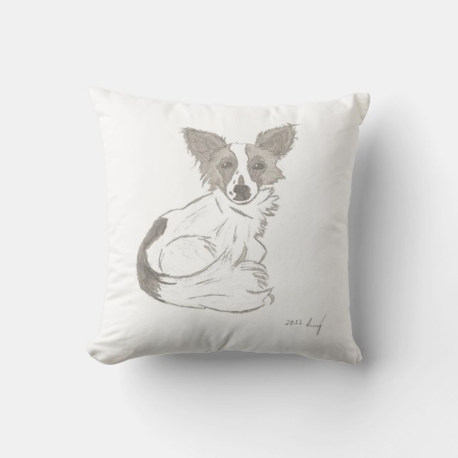 Almofada Papillon Sketch Travesseiro (Frente)