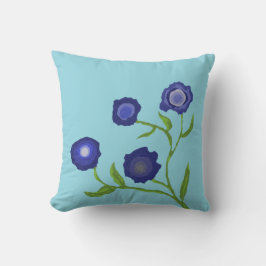 Almofada Papoila roxa e vermelha