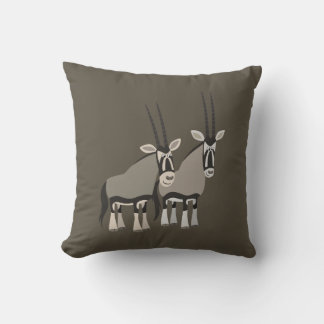Almofada Par bonito do Travesseiro de Oryxes de Cartoon